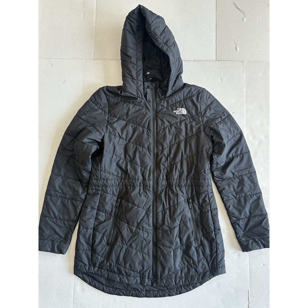 The North Face Tamburello Parka Jacket Black Dual Zip Hooded Women's Size Small